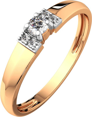 Кольцо из розового золота ZORKA 2101174.9K.R (р.17, с фианитами)