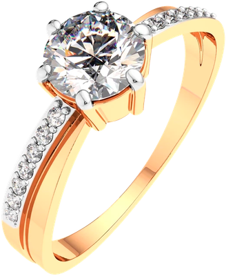 Кольцо из розового золота ZORKA 210515-9K (р.17, с фианитами)