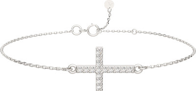 Браслет из серебра ZORKA 0640068 (18см, с фианитами)