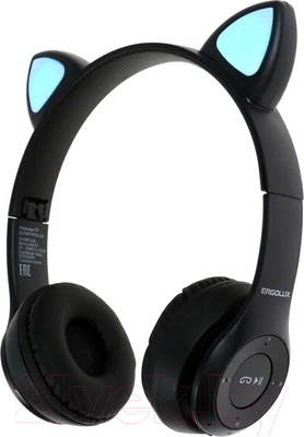 Наушники детские Ergolux ELX-BTHP02-C02 (черный)