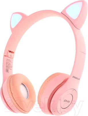 Наушники детские Ergolux ELX-BTHP02-C14 (розовый)