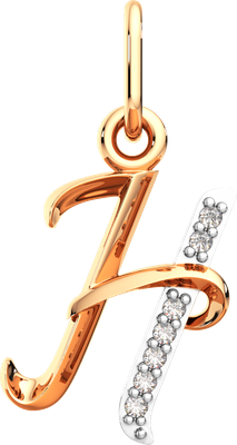 Подвеска из розового золота ZORKA 440438/H.14K.R.ZZ (с фианитами)