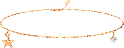 Браслет из розового золота ZORKA 640083.9K.R (27см, с фианитом)