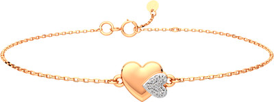 Браслет из розового золота ZORKA 640097.9K.R (18см, с фианитами)