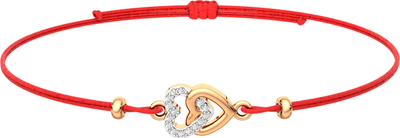 Браслет из розового золота ZORKA 670047.9K.R.02 (18см, с фианитами)