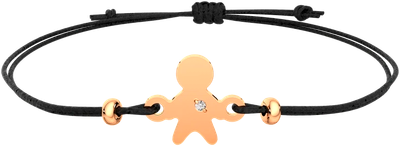 Браслет из розового золота ZORKA 6D0057.9K (18см, с бриллиантом)