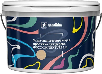 Пропитка для дерева GoodHim Texture 110 лессирующая для дерева (3л, белый)