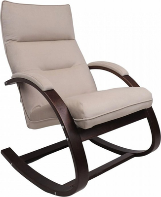 Кресло-качалка Импэкс Leset Морено (орех текстура/Velur V18)