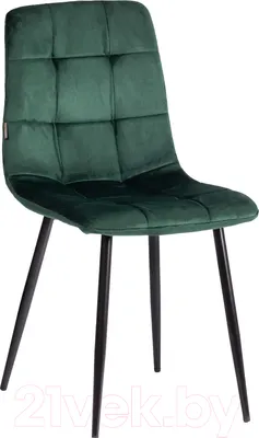 Стул Tetchair Chilly велюр/металл (темно-зеленый/черный)