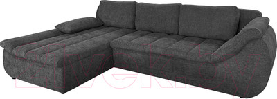 Диван угловой Lama мебель Эдисон правый (Palermo-219 Graphite)