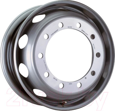 Штампованный диск Asterro 2237A 22.5x9" 10x335мм DIA 281мм ET 159мм Серебристый