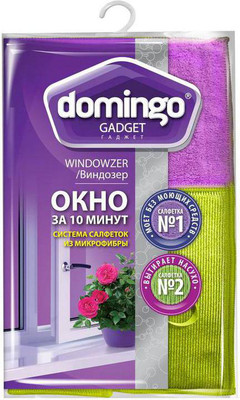 Набор салфеток хозяйственных Domingo Из микрофибры Виндозер (2шт)