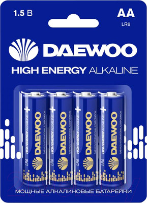 Комплект батареек Daewoo LR6 BL-4 HIGH Energy Alkaline 40/960