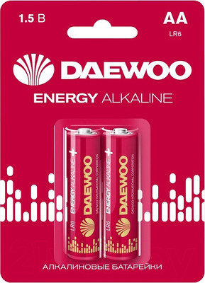 Комплект батареек Daewoo LR6 BL-2 Energy Alkaline 20/480