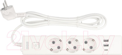 Удлинитель Power Cube PC-5-2М (1.9м, белый)