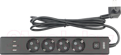 Удлинитель Power Cube PC-7B-2М (черный)