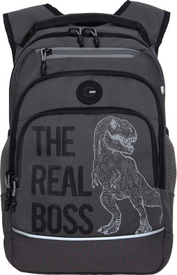 Школьный рюкзак Grizzly RB-450-3 (серый)