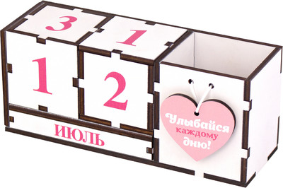 Вечный календарь Woody Улыбайся каждому дню! / 08071