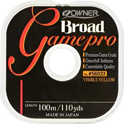 Леска монофильная Owner Broad Game Pro yellow / 56033-020 (100м)