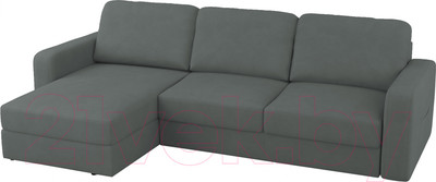Диван угловой Mio Tesoro Aurora левый (Velutto 32 темно-серый)