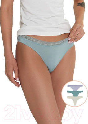 Комплект женских трусов Mark Formelle 412727-3 (р.94, шалфей)