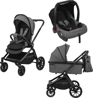 Детская универсальная коляска INDIGO Solar 3 в 1 (серый)