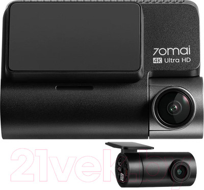 Автомобильный видеорегистратор 70mai Dash Cam 4K A810 + камера заднего вида Rear Cam Set A810-2