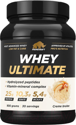 Протеин Prime Kraft Whey Ultimate Крем-брюле (900г, банка)