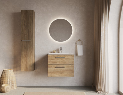 Шкаф-пенал для ванной Roca Victoria / A857564517 (орех)