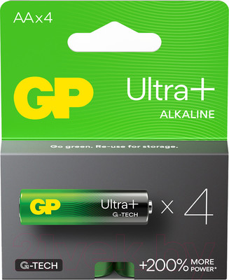 Комплект батареек GP Batteries Ultra+ LR6/15AUPETA21-2GSB4 (4шт)