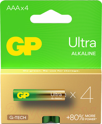 Комплект батареек GP Batteries Ultra LR03/24AUETA21-2GSB4 (4шт)