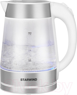 Электрочайник StarWind SKG2011 (белый/серебристый)