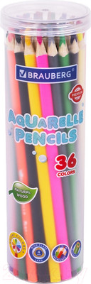 Набор акварельных карандашей Brauberg Premium Aquarelle / 181933 (36цв)