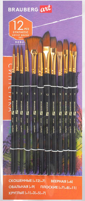 Набор кистей Brauberg Art Debut / 201049 (12шт)