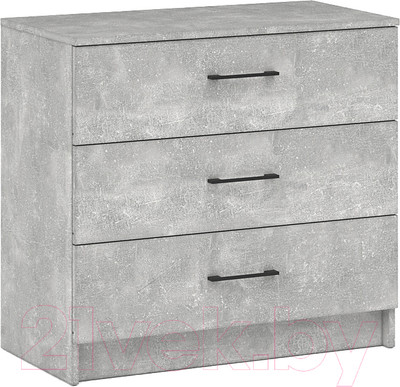 Комод Империал Чикаго 3 ящика (ателье светлый)