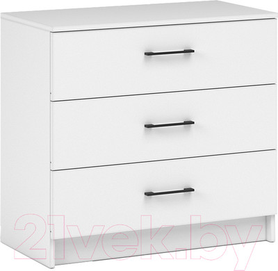 Комод Империал Чикаго Вайт 3 ящика (белый)