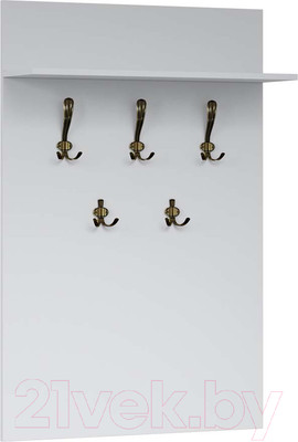 Вешалка для одежды Империал Лацио 80 (белое дерево/бронза)