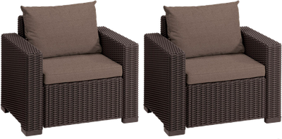 Комплект кресел садовых Keter California / 258779 (коричневый)