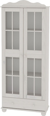 Шкаф с витриной Dipriz Бритта / Д.30012.2 (белый)