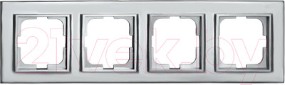 Рамка для выключателей и розеток Ovivo Mina 401-100000-228 (серебристый)