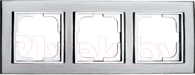 Рамка для выключателей и розеток Ovivo Mina 401-100000-227 (серебристый)