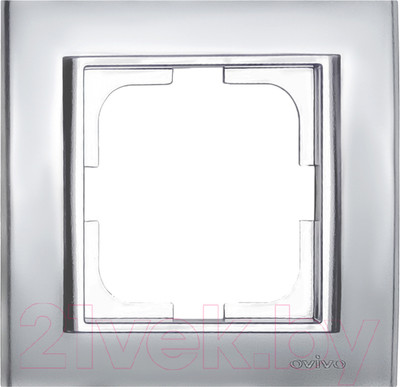 Рамка для выключателей и розеток Ovivo Mina 401-100000-096 (серебристый)