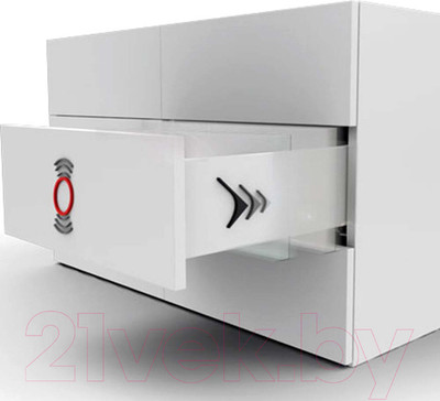 Комплект направляющих мебельных Samet Slidea Push Open / 12723615 (частичного выдвижения 450мм)