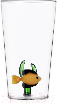 Стакан Ichendorf Milano Marine Garden 09352268 (желтая рыба/зеленая водоросль)