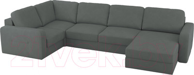 Диван П-образный Mio Tesoro Aurora компл.3 правый (Velutto 32 темно-серый)