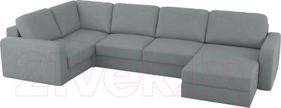 Диван П-образный Mio Tesoro Aurora компл.3 правый (Velutto 12 серый)