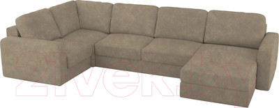 Диван П-образный Mio Tesoro Aurora компл.3 правый (Kashemir 230 коричневый)