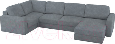 Диван П-образный Mio Tesoro Aurora компл.3 правый (Kashemir 974 серый)