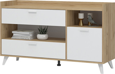 Комод Стендмебель Ирис КМ-02 (белый/дуб крафт золото)