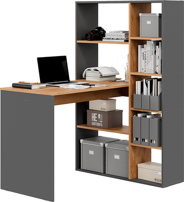Письменный стол ТриЯ Тип 16 (графит серый/дуб крафт золотой)